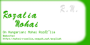 rozalia mohai business card